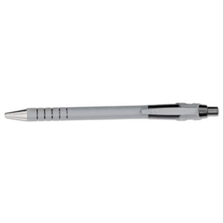 Paper Mate FlexGrip Ultra Ballpoint Pen, Retractable, Fine 0.8 mm, Black Ink, Gray/Black Barrel, Dozen (9580131)