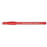 Paper Mate Eraser Mate Ballpoint Pen, Stick, Medium 1 mm, Red Ink, Red Barrel, Dozen (3920158)