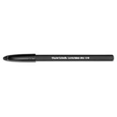 Paper Mate ComfortMate Ultra Ballpoint Pen, Stick, Medium 1 mm, Black Ink, Black Barrel, Dozen (6130187)