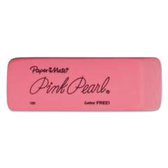 Paper Mate Pink Pearl Eraser, For Pencil Marks, Rectangular Block, Medium, Pink, 3/Pack (70502)