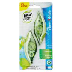 Paper Mate Liquid Paper DryLine Grip Correction Tape, Recycled Dispenser, 1/5" x 335", 2/Pack (1744480)