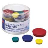Officemate Assorted Heavy-Duty Magnets, Circles, Assorted Sizes and Colors, 30/Tub (92501)