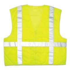 MCR Safety Luminator Safety Vest, Lime Green w/Stripe, Large (CL2LCL)