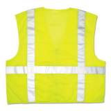 MCR Safety Luminator Safety Vest, Lime Green w/Stripe, Medium (CL2LCM)