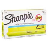 Sharpie Pocket Style Highlighters, Fluorescent Yellow Ink, Chisel Tip, Yellow Barrel, Dozen (27025)