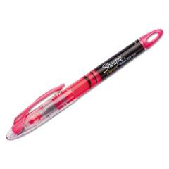Sharpie Liquid Pen Style Highlighters, Fluorescent Pink Ink, Chisel Tip, Pink/Black/Clear Barrel, Dozen (1754464)
