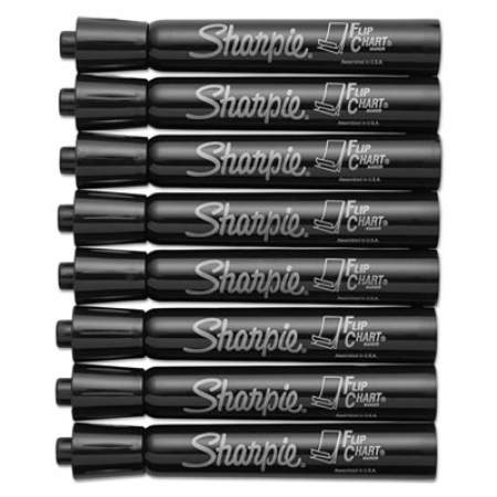 Sharpie Flip Chart Marker, Broad Bullet Tip, Black, 8/Pack (1760445)