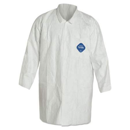 DuPont Tyvek Lab Coat, White, Snap Front, 2 Pockets, Medium, 30/carton (TY212S-M)