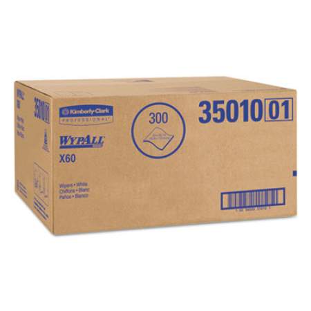WypAll X60 Shower Towels, 22 1/2 x 39, White, 100/Box, 3 Boxes/Carton (35010)
