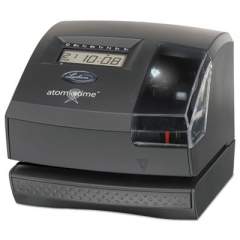 Lathem Time 1600E Wireless Atomic Time Recorder with Tru-Align, Digital Display, Dark Gray