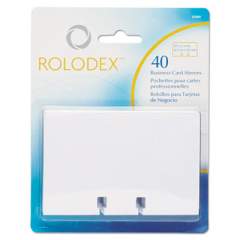 Rolodex Business Card Tray Refill Sleeves, For 2.63 x 4 Cards, Clear, 40/Pack (67691)
