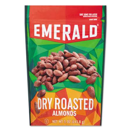 Emerald Dry Roasted Almonds, 5 oz Pack, 6/Carton (33664)