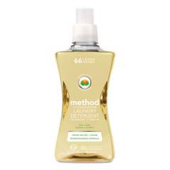 Method 4X Concentrated Laundry Detergent, Free and Clear, 53.5 oz Bottle, 4/Carton (01491)