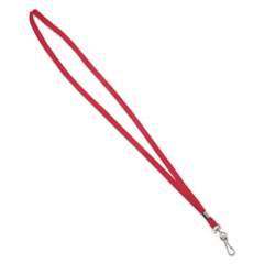 Advantus Deluxe Lanyards, J-Hook Style, 36" Long, Red, 24/Box (75425)