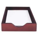 Carver Hardwood Stackable Desk Trays, 1 Section, Letter Size Files, 10.25" x 12.5" x 2.5", Mahogany (07213)