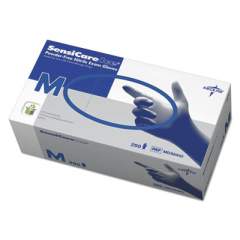 Medline Sensicare Ice Nitrile Exam Gloves, Powder-Free, Medium, Blue, 250/Box (MDS6802)