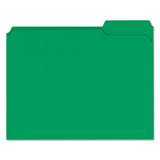 Universal Reinforced Top-Tab File Folders, 1/3-Cut Tabs, Letter Size, Green, 100/Box (16162)