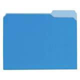 Universal Interior File Folders, 1/3-Cut Tabs, Letter Size, Blue, 100/Box (12301)