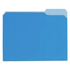 Universal Interior File Folders, 1/3-Cut Tabs, Letter Size, Blue, 100/Box (12301)