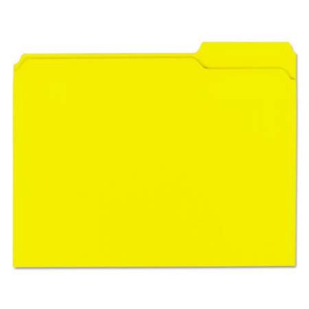 Universal Reinforced Top-Tab File Folders, 1/3-Cut Tabs, Letter Size, Yellow, 100/Box (16164)