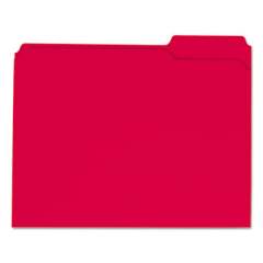 Universal Reinforced Top-Tab File Folders, 1/3-Cut Tabs, Letter Size, Red, 100/Box (16163)