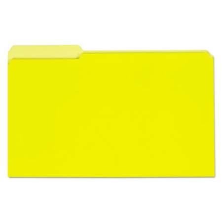 Universal Interior File Folders, 1/3-Cut Tabs, Legal Size, Yellow, 100/Box (15304)