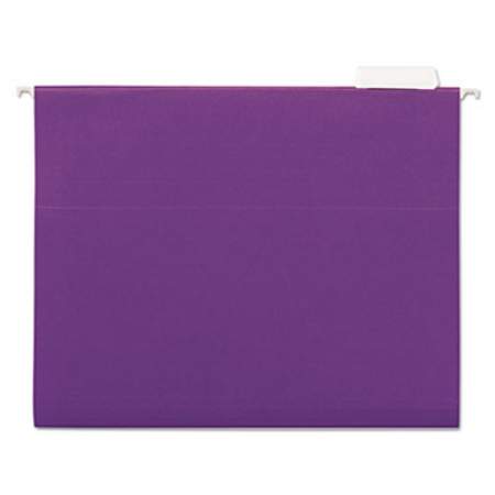 Universal Deluxe Bright Color Hanging File Folders, Letter Size, 1/5-Cut Tab, Violet, 25/Box (14120)