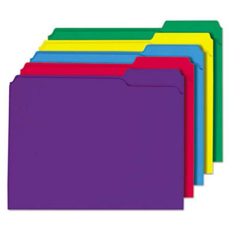 Universal Reinforced Top-Tab File Folders, 1/3-Cut Tabs, Letter Size, Assorted, 100/Box (16166)