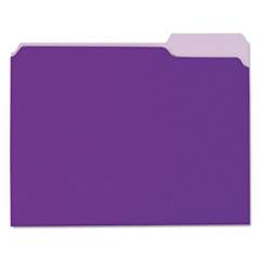 Universal Interior File Folders, 1/3-Cut Tabs, Letter Size, Violet, 100/Box (12305)
