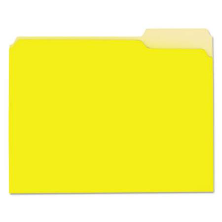 Universal Interior File Folders, 1/3-Cut Tabs, Letter Size, Yellow, 100/Box (12304)