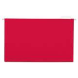 Universal Deluxe Bright Color Hanging File Folders, Legal Size, 1/5-Cut Tab, Red, 25/Box (14218)