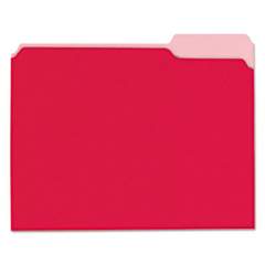 Universal Interior File Folders, 1/3-Cut Tabs, Letter Size, Red, 100/Box (12303)
