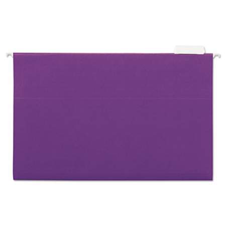 Universal Deluxe Bright Color Hanging File Folders, Legal Size, 1/5-Cut Tab, Violet, 25/Box (14220)