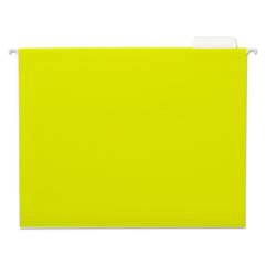 Universal Deluxe Bright Color Hanging File Folders, Letter Size, 1/5-Cut Tab, Yellow, 25/Box (14119)