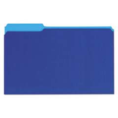 Universal Interior File Folders, 1/3-Cut Tabs, Legal Size, Blue, 100/Box (15301)