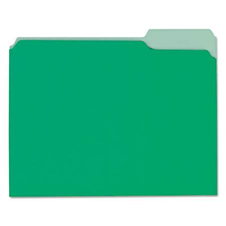 Universal Interior File Folders, 1/3-Cut Tabs, Letter Size, Green, 100/Box (12302)