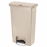 Streamline Resin Step-On Container, Front Step Style, 13 gal, Polyethylene, Beige (1883458)