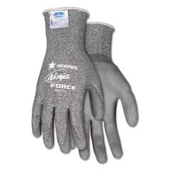 MCR Safety Ninja Force Polyurethane Coated Gloves, Small, Gray, Pair (N9677S)