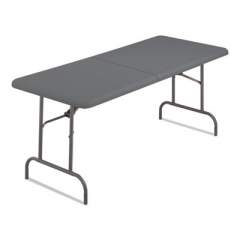 Iceberg IndestrucTable Classic Bi-Folding Table, 250 lb Capacity, 60 x 30 x 29, Charcoal (65457)