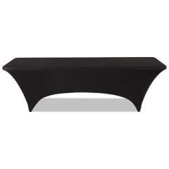 Iceberg iGear Fabric Table Cover, Polyester/Spandex, 30" x 96", Black (16531)