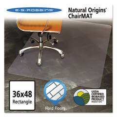 ES Robbins Natural Origins Chair Mat for Hard Floors, 36 x 48, Clear (143007)