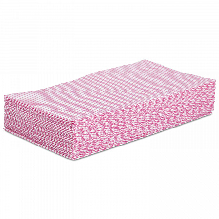 Foodservice Wipers, 12 x 21, Pink/White, 200/Carton (N8140)
