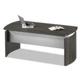 Safco Medina Series Laminate Curved Desk Top, 72" x 36", Gray Steel (MNDT72LGS)