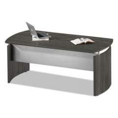 Safco Medina Series Laminate Curved Desk Base, 72" x 36" x 29.5", Gray Steel (MNDBLGS)