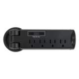 Safco Pull-Up Power Module, 4 outlets, 2 USB Ports, 8 ft Cord, Black (2069BL)