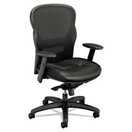HON Wave Mesh High-Back Task Chair, Supports Up to 250 lb, 19.25" to 22" Seat Height, Black (VL701SB11)