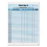 Tabbies Patient Sign-In Label Forms, Two-Part Carbon, 8.5 x 11.63, Blue, 1/Page, 125 Forms (14531)