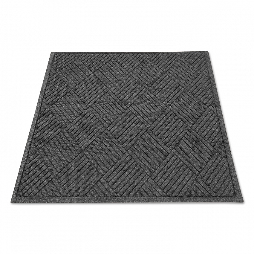 EcoGuard Diamond Floor Mats, Rectangular, Charcoal Gray Carpeted Surface, 24" x 36" (EGDFB020304)