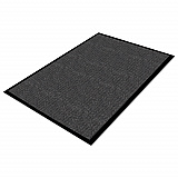 Golden Series Dual Rib Indoor Wiper Mats, Rectangular, Charcoal Gray Carpeted Surface, 36" x 10 ft (64031030)