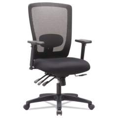 Alera Envy Series Mesh High-Back Multifunction Chair, Supports Up to 250 lb, 16.88" to 21.5" Seat Height, Black (NV41M14)